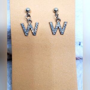 ‼️B2G1 W Initial Earrings, New